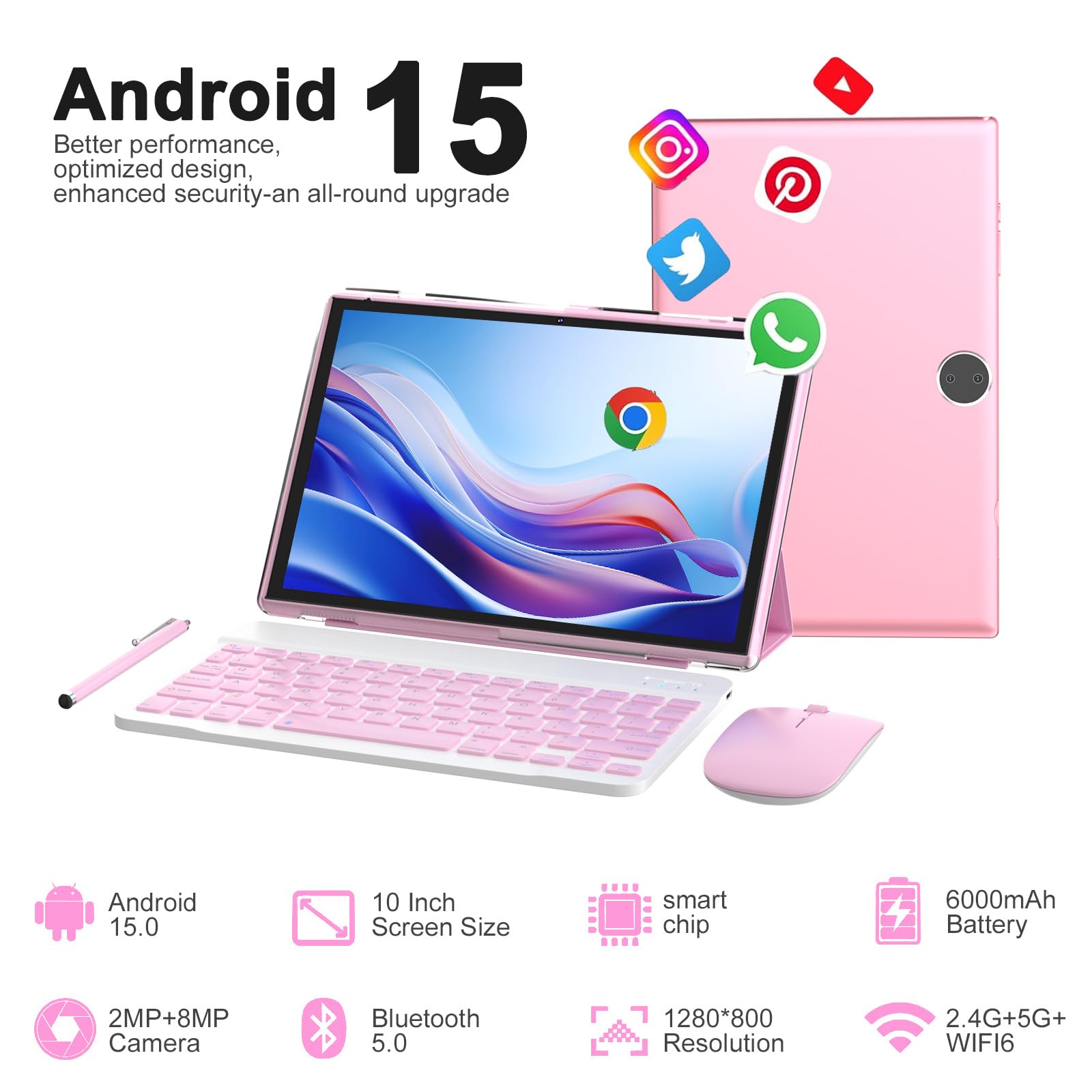 Amazon.co.jp: BYANDBY キーボード付きタブレット | タブレット 10